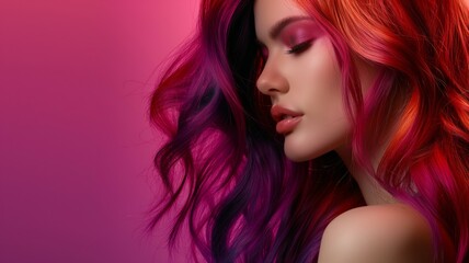 Fototapeta premium Beautiful Girl with Healthy Long Hair