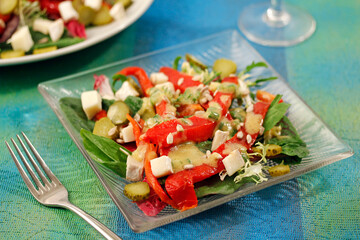 Salad of roasted peppers.