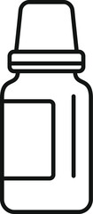 Medical bottle icon outline vector. Strong potion vitamin. System jab remedy - obrazy, fototapety, plakaty
