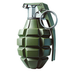 Isolated grenade. Grenade on a white background. 