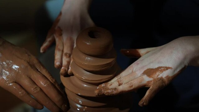 Making Pottery in the Pottery Workshop Video, Cappadocia (Kapadokya) Urgup Nevsehir, Turkiye (Turkey)