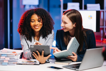 Business team creative businesspeople coworker, teamwork celebrating achievement and in planning design in office