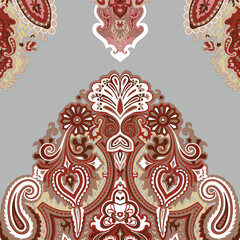 Traditional Bandana ornamental abstract design illustrations
Paisley bandana print seamless pattern.
