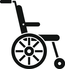 Hospital wheelchair icon simple vector. Best patient insurance. Clinical facility - obrazy, fototapety, plakaty