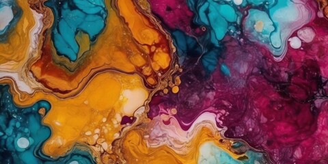 Alcohol ink colors translucent. Abstract multicolored marble texture background