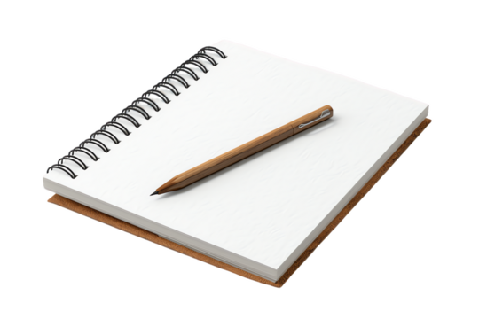 A pen and notebook for writing notes or ideas