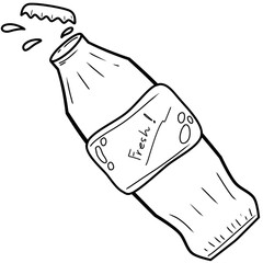 coloring book art supply of soft drink bottle