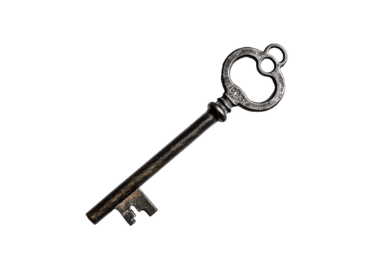 Collection of Rusty Keys and Keychains