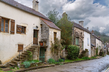 Street in Noyers, Yonne, France