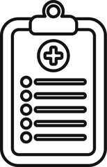 Medical clipboard icon outline vector. Well provider. Patient nursing state well