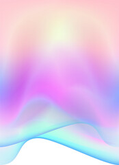 Abstract Colorful Holographic Gradient Background with 3D Effect