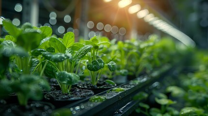 Hydroponic farming displays advanced soil-less agriculture techniques.