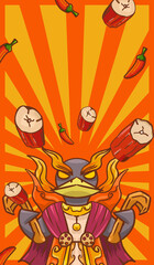 Original hand drawn cartoon delicious duck food illustration poster material
