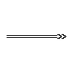 Black arrow pointer cursor, Arrow silhouette icon, Vector element isolated on white.