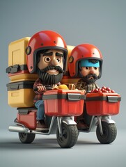 Couple Riding on Motorcycle