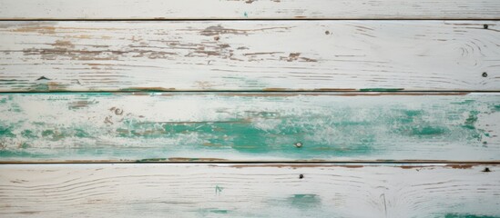 Old white board texture with green wooden background