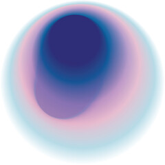 Abstract Colorful Blurry Gradient Circle with Transparent Edges