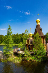 St. Andrew the First-Called Church on the Vuoksa River, Russia.