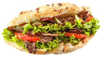 Gyro sandwich isolated on white background