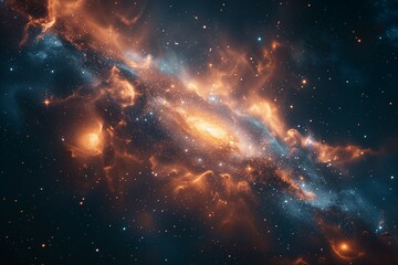 Abstract space background. - obrazy, fototapety, plakaty