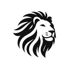 Lion Face Silhouette Vector - Perfect for Logos and Tattoos
