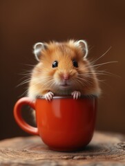 hoyamster sitting in a mug