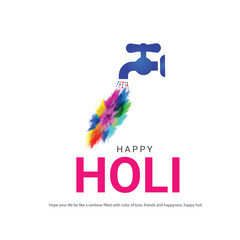  Happy Holi, Colorful explosion for Holi festival poster banner, creative Ads, 3d illustration