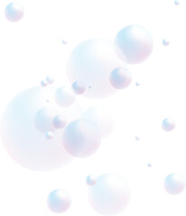 Floating Light 3D Soap Bubbles in Soft Pastel Colors