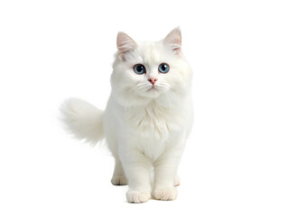 cute cat isolated white background, kitten