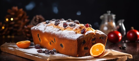 Delicious Homemade Orange Cake with Fresh Cranberries and Zesty Orange Glaze