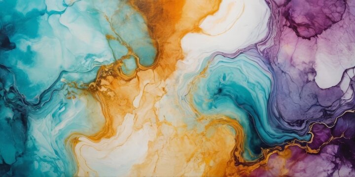 Marble ink abstract art from exquisite original painting for abstract background © SANTANU PATRA