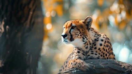 a cinematic and Dramatic portrait image for cheetah
