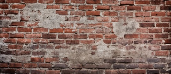 A brick wall with a large hole in the center, revealing the inside structure. The hole appears to be irregular in shape and is surrounded by intact bricks.