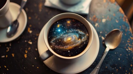 High-resolution image captures the rays of different cosmic colors brewing in coffee