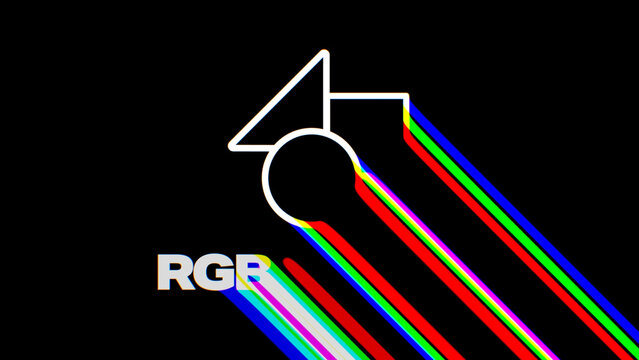 RGB Split Smear Logo and Text