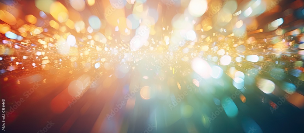 Poster vibrant lights creating an abstract ethereal background of colorful illumination