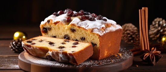 Delicious Cake with Missing Slice, Tempting Sweet Treat for Celebration and Parties