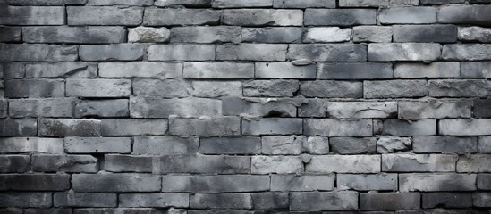 Sturdy Black Stone Wall Standing Against a Clean White Background