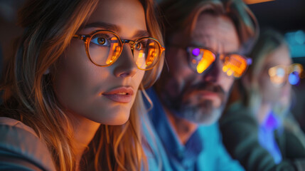 Business professionals. Group of young confident business people analyzing data using computer while spending time in the office.