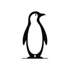 Arctic Wildlife Icon: Side Profile Penguin Illustration