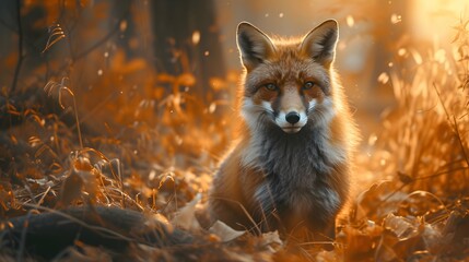 a cinematic and Dramatic portrait image for fox