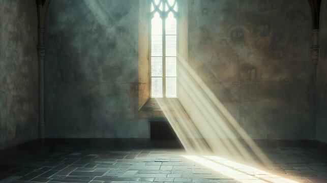 light going through a church window