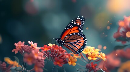 a cinematic and Dramatic portrait image for butterfly