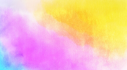 Fototapeta na wymiar Orange gold pink purple and blue watercolour abstract background
