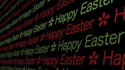 Card with happy easter text on black background modern and festive design with traditional typography symbolizing holiday cultural festival