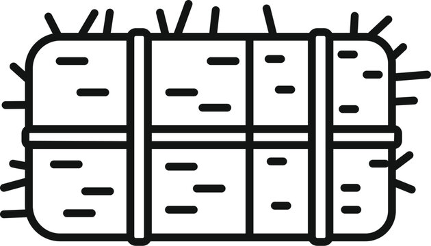recommend clip art: Farm bale hay icon outline vector. Nature country bail. Farmland rural roll