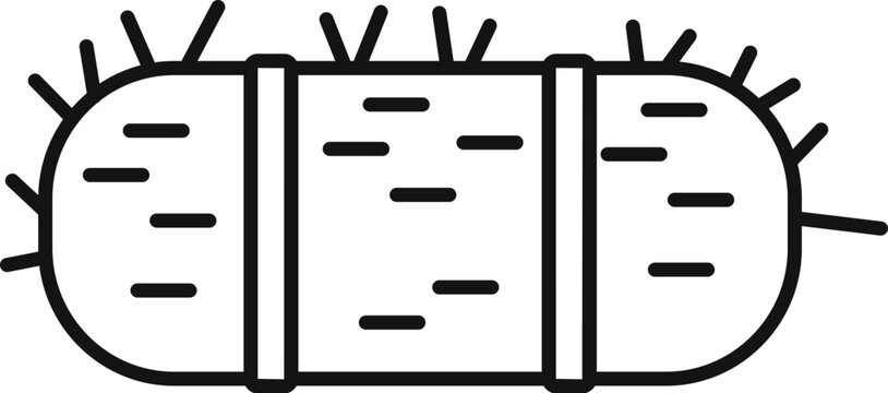 recommend clip art: Haystack icon outline vector. Bale hay agriculture. Food country wheat