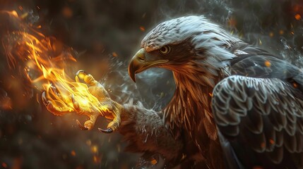 Obraz premium A majestic eagle garbed in the finery of an Arabian prince