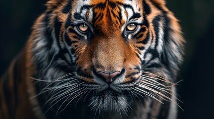 Fototapeta premium a cinematic and Dramatic portrait image for tiger