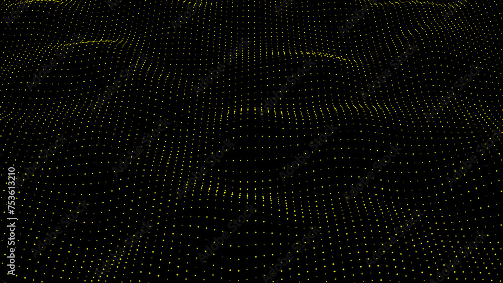 Poster abstract digital dot wave of particles background. futuristic point wave. technology background. abs